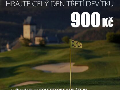 Celodenní fee o víkendech na třetí devítce Golf Resort Karlštejn za 900 Kč